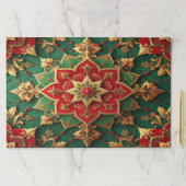 Red Green Decorative Holiday Tearaway Placemat ペーパーパッド (インサイチュ)