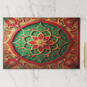 Red Green Decorative Holiday Tearaway Placemat ペーパーパッド (インサイチュ)
