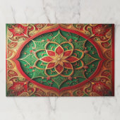 Red Green Decorative Holiday Tearaway Placemat ペーパーパッド (正面)