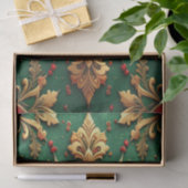 Red Green Decorative Holiday Tissue Paper 薄葉紙 (ギフト)