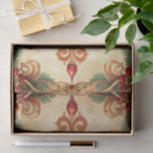 Red Green Decorative Holiday Tissue Paper 薄葉紙 (ギフト)