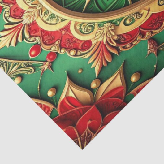 Red Green Decorative Holiday Tissue Paper 薄葉紙 (詳細)