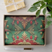 Red Green Decorative Holiday Tissue Paper 薄葉紙 (ギフト)