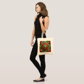 Red Green Decorative Holiday Tote Bag トートバッグ (正面(モデル))