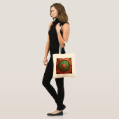 Red Green Decorative Holiday Tote Bag トートバッグ (正面(モデル))