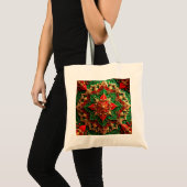 Red Green Decorative Holiday Tote Bag トートバッグ (正面(商品))