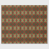 Red Green Decorative Holiday Wrapping Paper ラッピングペーパー (フラット)