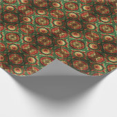 Red Green Decorative Holiday Wrapping Paper ラッピングペーパー (角)