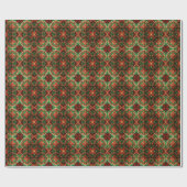 Red Green Decorative Holiday Wrapping Paper ラッピングペーパー (フラット)
