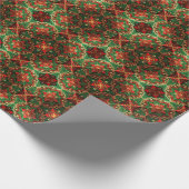 Red Green Decorative Holiday Wrapping Paper ラッピングペーパー (角)