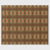 Red Green Decorative Holiday Wrapping Paper ラッピングペーパー (フラット)