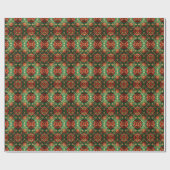 Red Green Decorative Holiday Wrapping Paper ラッピングペーパー (フラット)