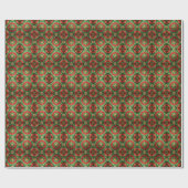 Red Green Decorative Holiday Wrapping Paper ラッピングペーパー (フラット)