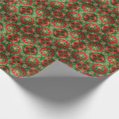 Red Green Decorative Holiday Wrapping Paper ラッピングペーパー (角)