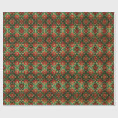 Red Green Decorative Holiday Wrapping Paper ラッピングペーパー (フラット)