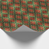 Red Green Decorative Holiday Wrapping Paper ラッピングペーパー (角)