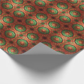 Red Green Decorative Holiday Wrapping Paper ラッピングペーパー (角)