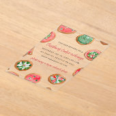 Red Green Festive Cookie Exchange Christmas Party アクリル招待状 (レイダウン)