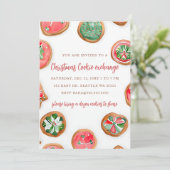 Red Green Festive Cookie Exchange Christmas Party 招待状 (スタンド正面)