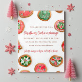 Red Green Festive Cookie Exchange Christmas Party 招待状