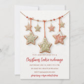 Red Green Festive Cookie Exchange Christmas Party 招待状 (正面)