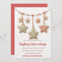 Red Green Festive Cookie Exchange Christmas Party 招待状