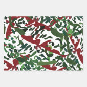Red Green Flora Botanical ラッピングペーパーシート (正面2)