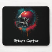 Red Green Football Helmet Kids Mousepad マウスパッド (正面)