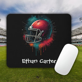 Red Green Football Helmet Kids Mousepad マウスパッド