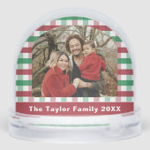 Red Green Gingham Plaid Family Photo (裏面)