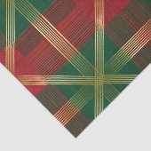 RED GREEN GOLD HOLIDAY CHRISTMAS PLAID PATTERN 薄葉紙 (詳細)