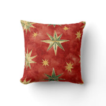 Red Green Gold Stars Christmas