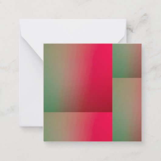 red & green gradient squares  ノートカード (正面)