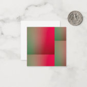 red & green gradient squares  ノートカード (正面/裏面インサイチュ)