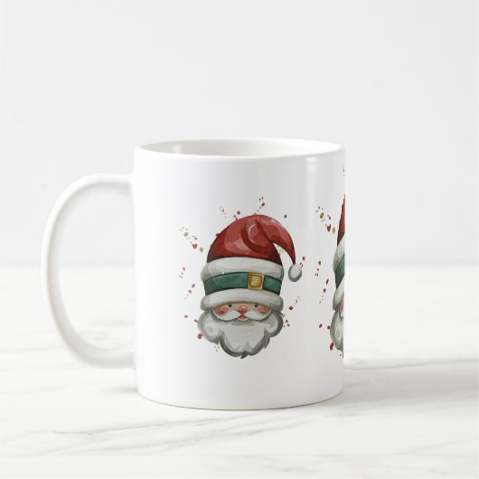 Red Green Hat ChristmasとSanta句 コーヒーマグカップ (左)