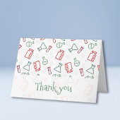 Red Green Laboratory Science Christmas Thank you カード