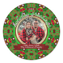 Red Green Natal Holiday Energy Custom Photo