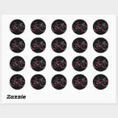 Red Green Neon Glow Road Bicycle Sticker ラウンドシール (シート)
