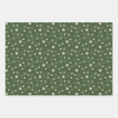 Red Green Orange Christmas Forest Village ラッピングペーパーシート (正面3)