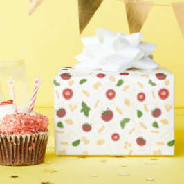 Red Green Pasta Tomato Basil  ラッピングペーパー