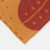 Red Green Patchwork Quilt Rustic Farmhouse Floral  フリースブランケット (角)