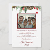 Red Green Peace Dove Christian Christmas Photo シーズンカード (裏面)