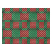 Red Green Plaid Christmas テーブルクロス (正面(横))
