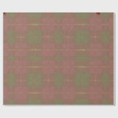 Red Green Plaid Pattern ラッピングペーパー (フラット)