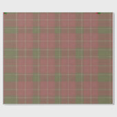 Red Green Plaid Pattern Wrapping Paper ラッピングペーパー (フラット)