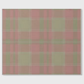 Red Green Plaid Pattern Wrapping Paper ラッピングペーパー (フラット)