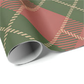 Red Green Plaid Pattern Wrapping Paper ラッピングペーパー (ロールコーナー)
