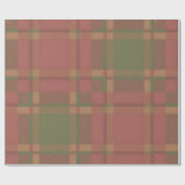 Red Green Plaid Pattern Wrapping Paper ラッピングペーパー (フラット)
