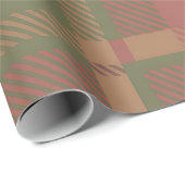 Red Green Plaid Pattern Wrapping Paper ラッピングペーパー (ロールコーナー)
