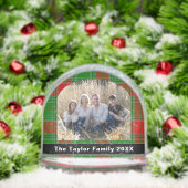 Red & Green Plaid Tartan Family Photo Christmas (クリスマス)